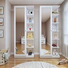 Conjunto 2 Armários Multiuso Infantil 1 Porta Com Espelho Joã