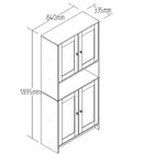 Conjunto 2 Armários Para Cozinha Porta De Vidro 2 Balcões Mul