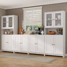 Conjunto 2 Armários Para Cozinha Porta De Vidro 2 Balcões Mul