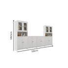 Conjunto 2 Armários Para Cozinha Porta De Vidro 2 Balcões Mul