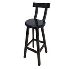 Conjunto 2 Bancos Alto Bistrô De Madeira Com Encosto Bancada