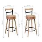 Conjunto 2 Bancos Alto Com Apoio E Pés Palito Laís Amarula