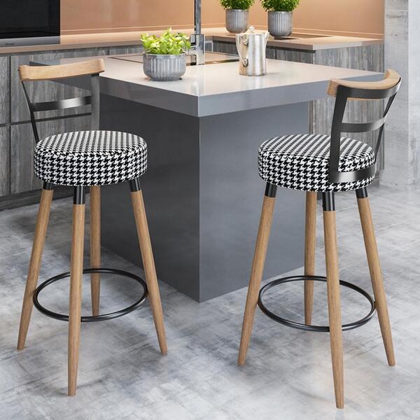 Conjunto 2 Bancos Alto Com Apoio E Pés Palito Laís Cardan