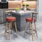 Conjunto 2 Bancos Alto Com Apoio E Pés Palito Laís Telha