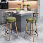 Conjunto 2 Bancos Alto Com Apoio E Pés Palito Laís Verde