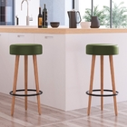 Conjunto 2 Bancos Alto Com Apoio Vintage Flye Verde