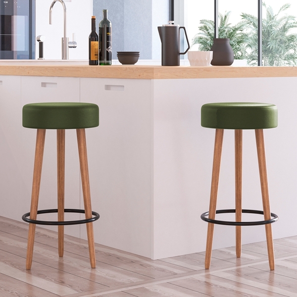 Conjunto 2 Bancos Alto Com Apoio Vintage Flye Verde