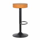 Conjunto 2 Banqueta Alta Estofado Giratória Regulagem Altura