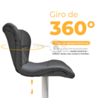 Conjunto 2 Banqueta Altas Para Cozinha Americana Balcão Banca