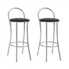 Conjunto 2 Banquetas Alta 65 Unimóvel  Unimóvel Cromado