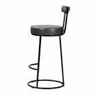 Conjunto 2 Banquetas Alta Com Encosto Para Cozinha Miami  Pre