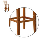 Conjunto 2 Banquetas Alta Madri Com Encosto Madeira Maciça Na