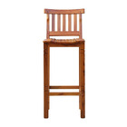 Conjunto 2 Banquetas Alta Madri Com Encosto Madeira Maciça Na