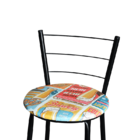 Conjunto 2 Banquetas Alta Preta Para Cozinha Happy Hour