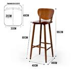 Conjunto 2 Banquetas Altas Bistrô De Madeira Torneada Imbuia