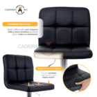 Conjunto 2 Banquetas Altas Com Encosto Estofado Para Cozinha