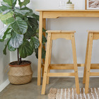 Conjunto 2 Banquetas Altas Moema Em Madeira Mel - Mel