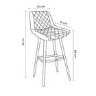 Conjunto 2 Banquetas Baixa Assento Estofado Petrópolis   Cinza