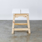 Conjunto 2 Banquetas Baixa Moema - Branco E Natural