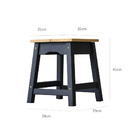 Conjunto 2 Banquetas Baixa Moema - Preto E Mel