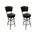 Conjunto 2 Banquetas Bar Com Encosto Giratória Altura 65cm Co