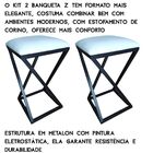 Conjunto 2 Banquetas Bar Confortável Moderno Design Resistent