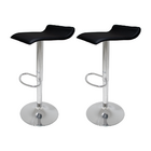 Conjunto 2 Banquetas Belo Horizonte Preta Alta Giratória Com