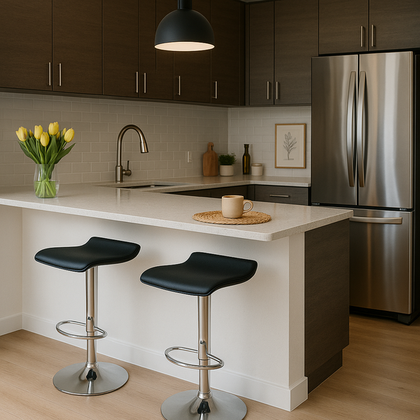 Conjunto 2 Banquetas Belo Horizonte Preta Alta Giratória Com