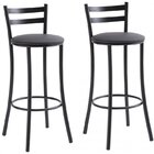 Conjunto 2 Banquetas Bistrô 17  Preta