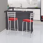 Conjunto 2 Banquetas Bistrô Unimóvel Cromado