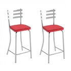 Conjunto 2 Banquetas Bistrô Unimóvel Cromado