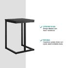 Conjunto 2 Banquetas Carraro Tubo Preto Madeirado Preto