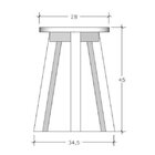 Conjunto 2 Banquetas Colorido Suze Colorido