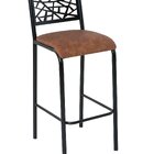 Conjunto 2 Banquetas Com Assento Fixo Para Cozinha Preto/cara