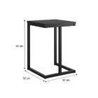 Conjunto 2 Banquetas Cozinha Tubo Preto Madeirado Preto