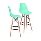 Conjunto 2 Banquetas Eames Empório  Verde