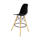 Conjunto 2 Banquetas Fixa Alta Charles Eames Eiffel Preta  Pa