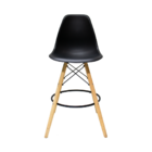 Conjunto 2 Banquetas Fixa Alta Charles Eames Eiffel Preta  Pa