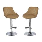 Conjunto 2 Banquetas Giratórias Estofadas Carmel Travel Max C