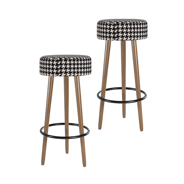 Conjunto 2 Banquetas Londres Pés Palito Suede Cardan Salaone