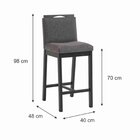 Conjunto 2 Banquetas Madeira Maciça Dani