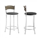 Conjunto 2 Banquetas Média 46 Unimóvel Negro África