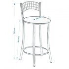 Conjunto 2 Banquetas Média 91   Cromado