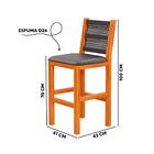 Conjunto 2 Banquetas Para Balcão Madeira Maciça Assento Estof