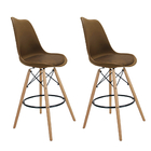 Conjunto 2 Banquetas Saarinen  Marrom Old