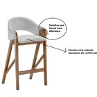 Conjunto 2 Banquetas Tecido Único 2235 Bf Pérola Amendoa