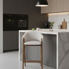 Conjunto 2 Banquetas Tecido Único 2235 Bf Pérola Amendoa