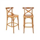 Conjunto 2 Banquetas Texas Gamma Móveis Natural