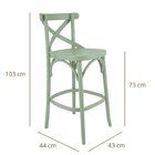 Conjunto 2 Banquetas Texas Gamma Móveis Verde