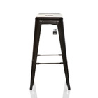 Conjunto 2 Banquetas Tolix Alta - Cinza Escuro - Kza Bela